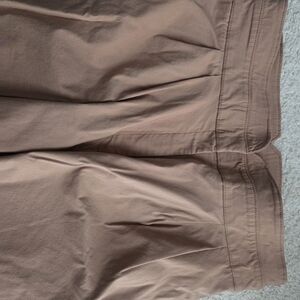 Express Tan Pleated Trousers